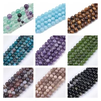 8mm round natural stone tiger eye jades apatite opal agates beads for jewelry making diy bracelet necklace accessories supplies