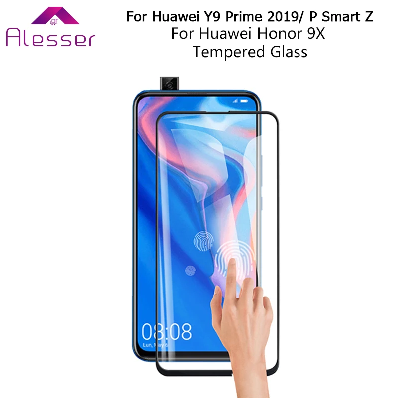 Alesser для Huawei P Smart Z закаленное стекло пленка переднее Защитная Y9 Prime 2019 Honor 9X Pro