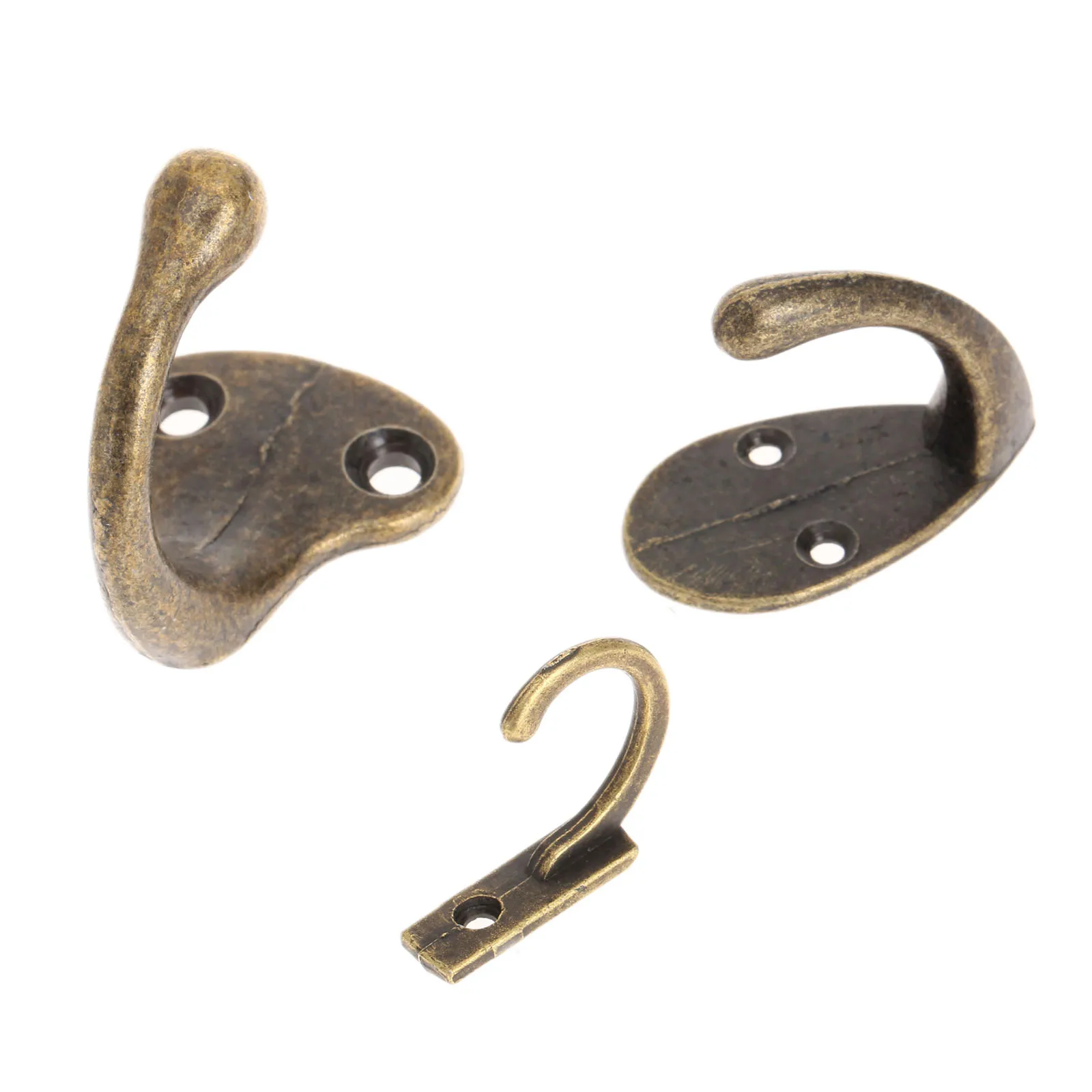 

5Pcs/set Hook Antique Bronze Brass Drip shape Hangers Retro Alloy Wall Hat Coat Clothes Towel Robe Vintage Furniture fittings