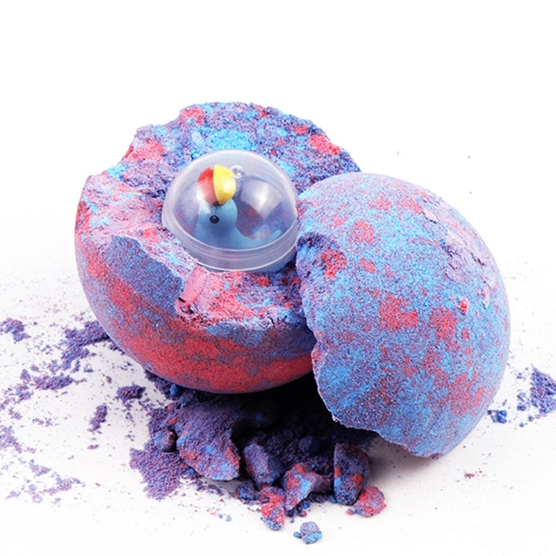 

6Pcs Kids Handmade Bath Bombs with Surpirse Toys Inside Funny Natural Essential Oil Colorful Bubble SPA Shower Salt Ball GXMC