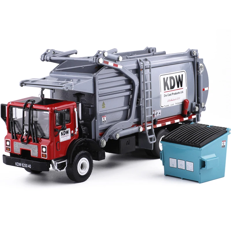 

1:24 Garbage Truck Sanitation Trucks Clean Car Toy Alloy Materials Handling Truck Garbage Cleaning Vehicle Model For Kids Gift