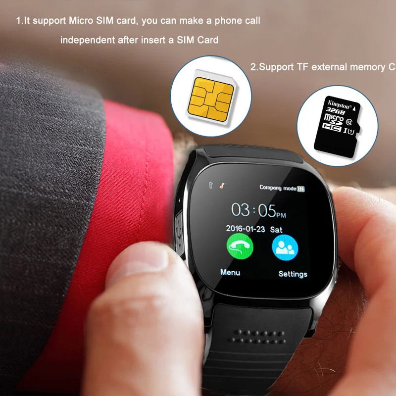 ICREATIVE T8 Smart Watch Man Touch Screen With Camera Support SIM Card Call Sport Positioning Tracker Smartwatch For Kids Elder |
