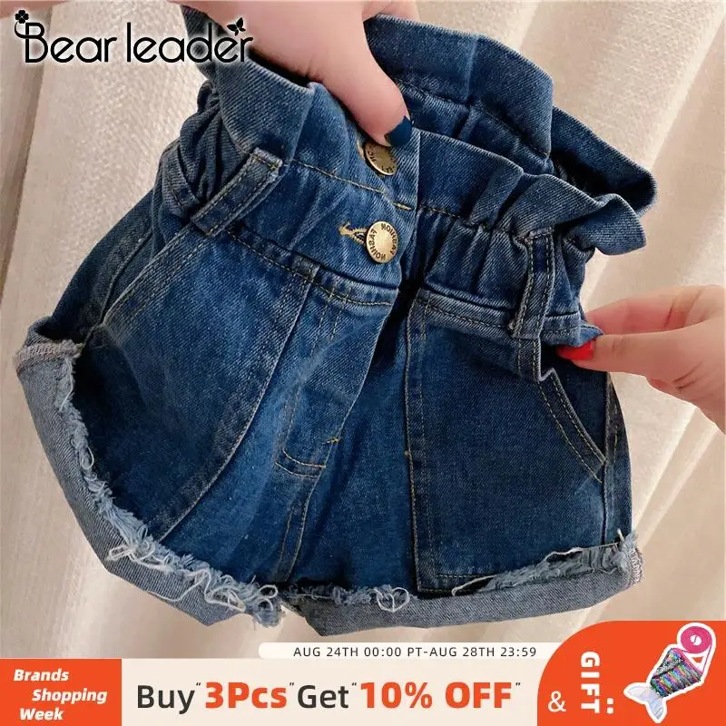Bear Leader/детские джинсы 2020 новые модные летние штаны для девочек джинсовые детские