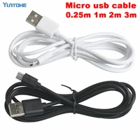 wholesale 25cm 1m 2m 3m micro usb fast charger usb cable for samsung micro usb fast data sync charger cable for android xiaomi