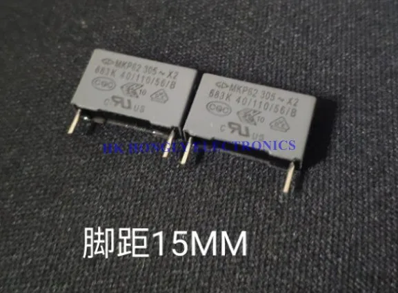50 шт. MKP62 305V X2 683K 224K 334K 474K 564K 0 068 мкФ 22 33 F 47 56 P = 15 мм пленочный конденсатор|Аксессуары