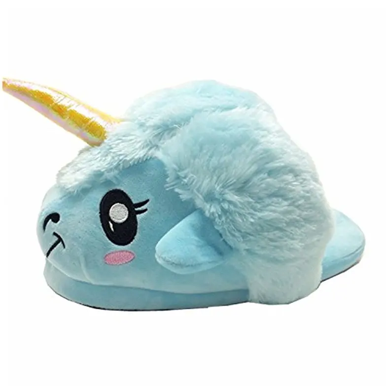 

Fantasie Plush Unicorn Slippers Household kawaii Slippers for Girls women Fluffy Unicorn Slippers