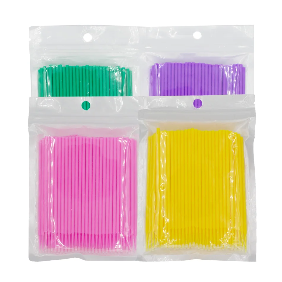 200 шт одноразовые кисти для очистки ресниц ресницы человека Расширение Микро