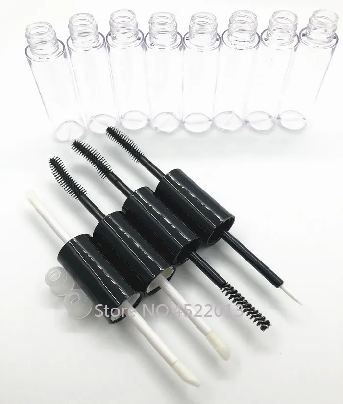 

10ML 20pcs 50pcs Slim Empty Lip Gloss Tube,DIY Plastic Clear Double edge Eyeliner Package, Women Beauty Makeup Mascara Container