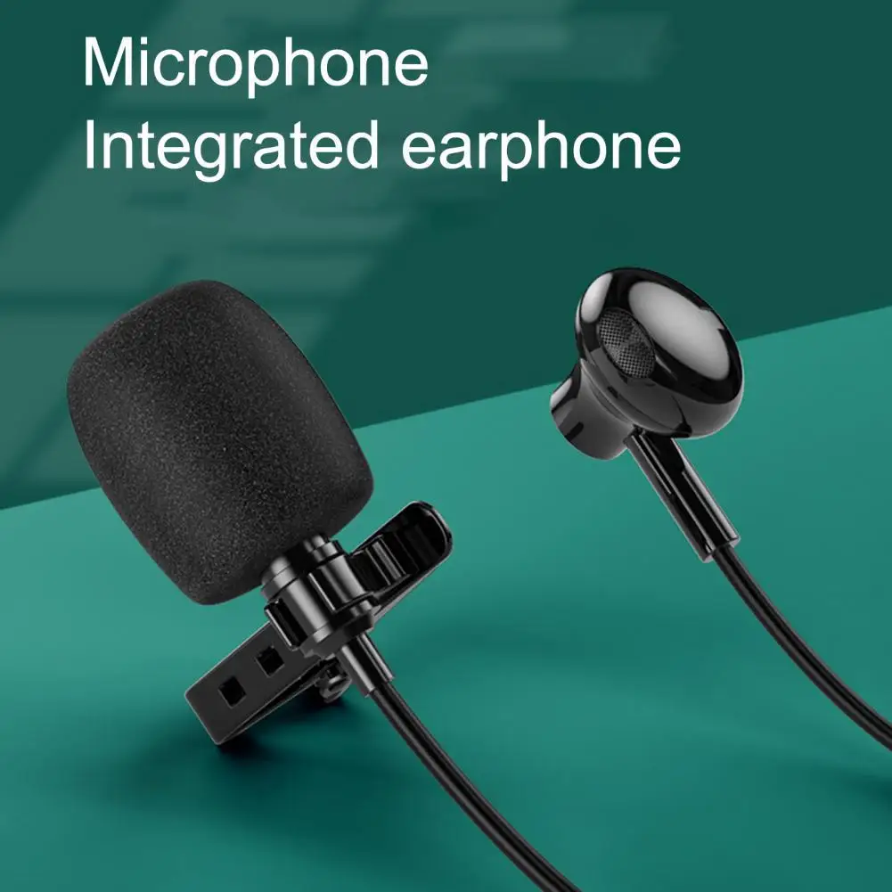 

Mini High-definition Noise Reduction lavalier Microphone Portable 1.5m For Mobile Phone Call Stand Clip Vocal lapel Microphone