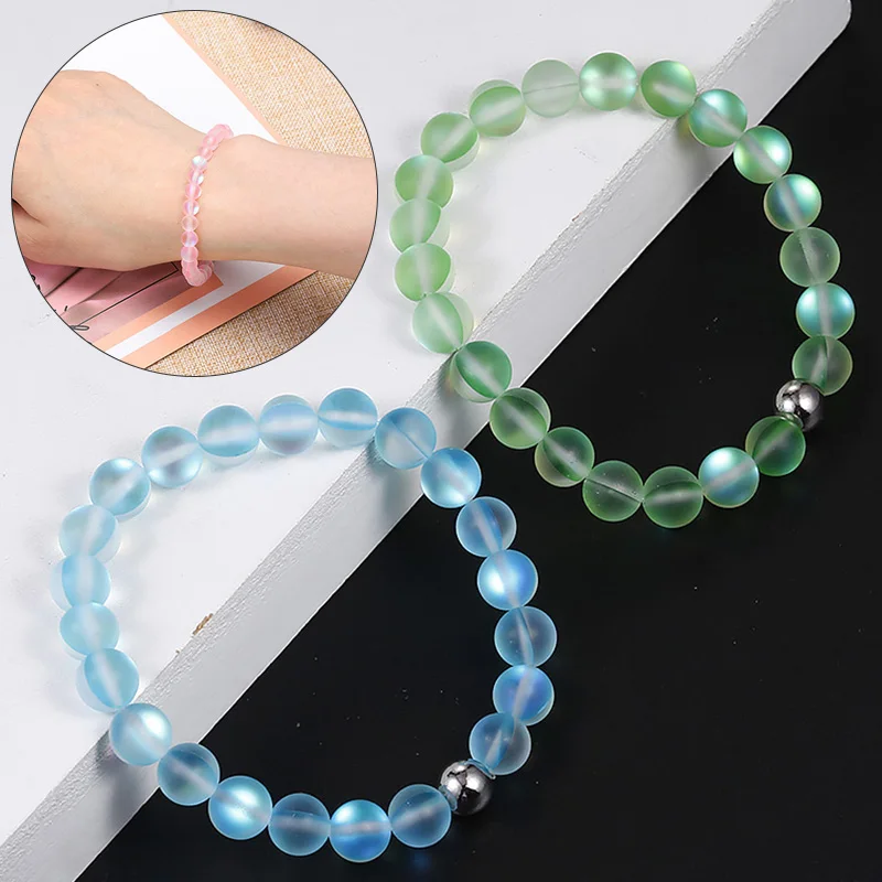 8 мм украшенный бисером матовый браслеты с брелоками для женщин натуральный