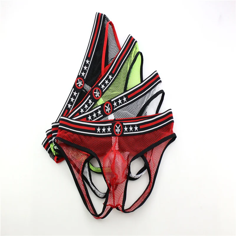 

Men Briefs Open Backed Pants Breathable Interest Clubs Hollow Out Bucket Angle