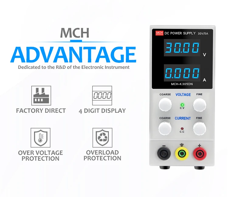 Meichuang MCH Adjustable DC Regulated Power Supply High Precision Digital Display 30v5a / 10A Mobile Phone Maintenance | Инструменты