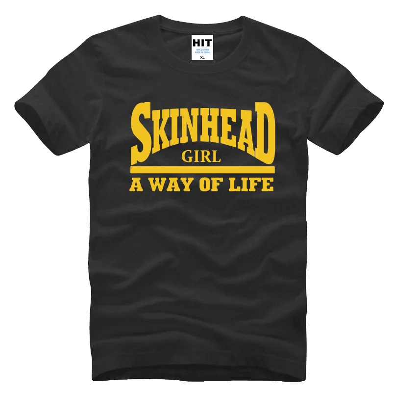 Skinheads Футболка мужская Skinhead A Way Of Life с принтом короткий рукав хлопок Повседневная