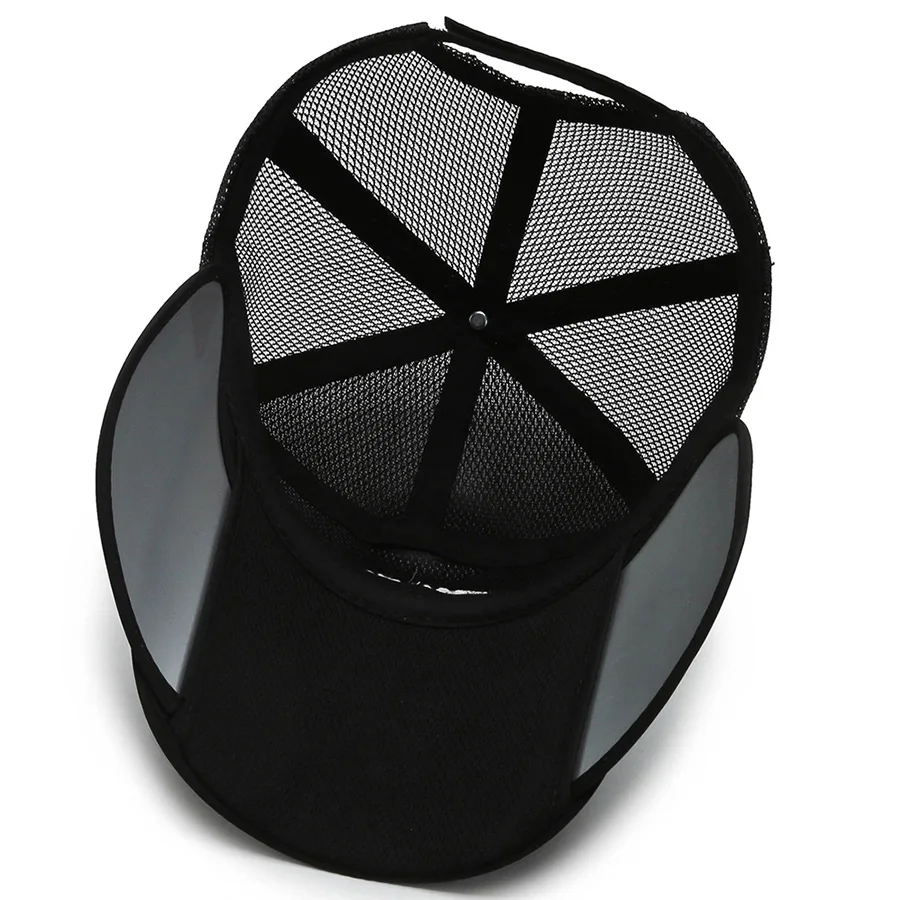 

2021 sunscreen baseball cap brim pull out sunshade cap outdoor riding eye protection hat custom yarn mesh cap