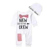 newborn infant toddler baby boy kids long sleeve cotton romper hat cute jumpsuit clothes long pants free shipping outfits sets