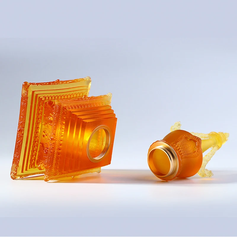 

Ancient Fantastic Tibetan Buddhist Stupa Supplies Colour Glaze Bodhi Pagoda Gold Fine Workmanship / Buddha Tower Can Decoration