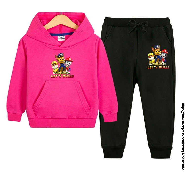 Комплект одежды для мальчиков и девочек футболка с длинным рукавом мультяшным