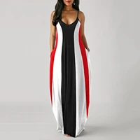 summer women sexy v neck off shoulder plus size butterfly print sleeveless pullover long dresses beach holiday party wear robe
