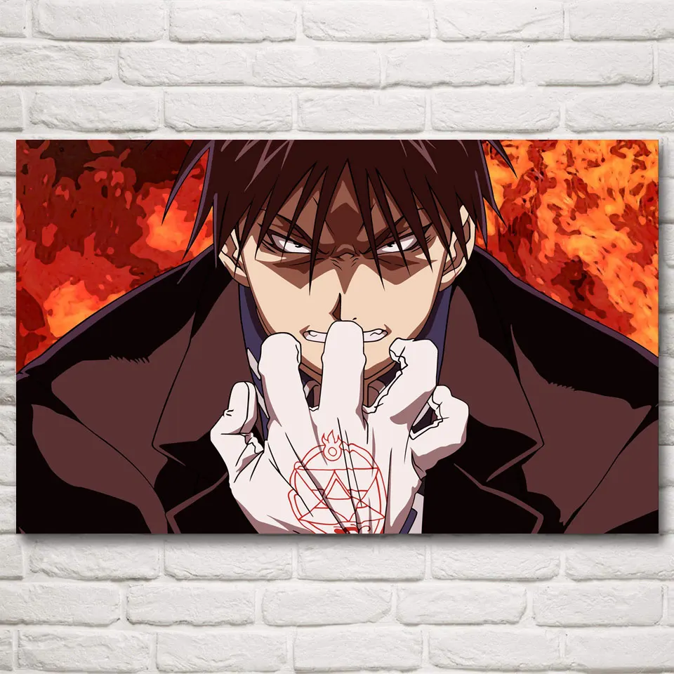 Аниме Стальной алхимик Картина в скандинавском стиле детские украшения постеры