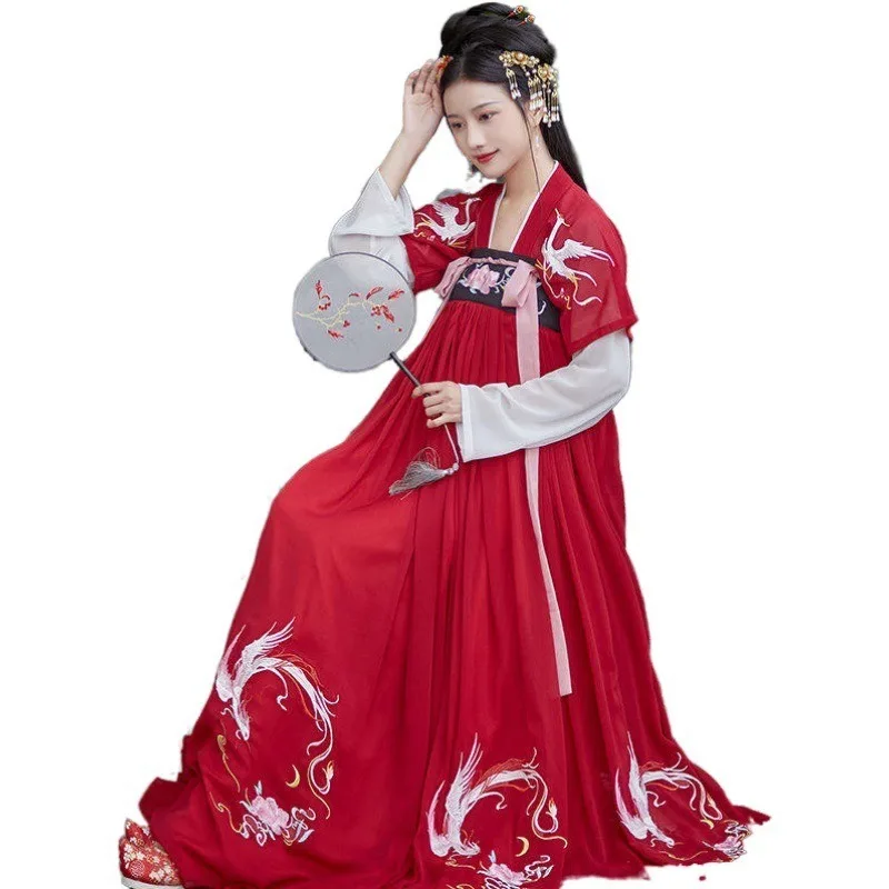 

Autumn and winter Hanfu female adult traditional costume Chinese style super fairy heavy industry embroidery full chest skirt