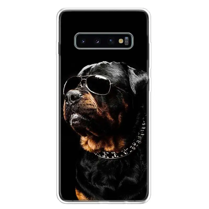 Милый чехол для телефона ротвейлера с собакой Samsung Galaxy S20 FE S21 S22 Ultra S10 Lite S9 S8 Plus S7 Edge