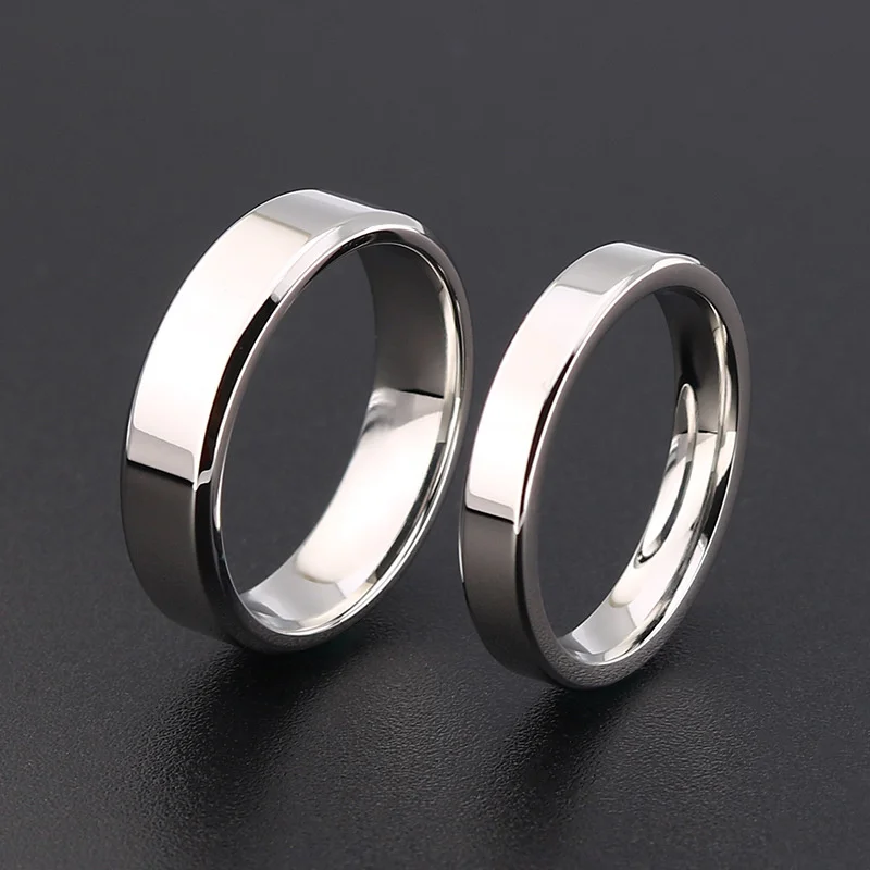 

4mm 6mm 8mm Wide Stainless Steel Rings High Polished 2020 New Fashion Classic And Generous For Men's And Women's Ring Jewelry Gi