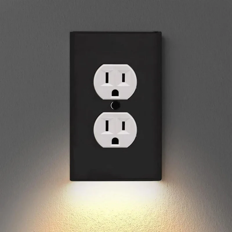 

Wall Outlet Cover with LED Night Lights Electrical Outlet Wall Plate with LED Night Lights for Home Decor LDF668