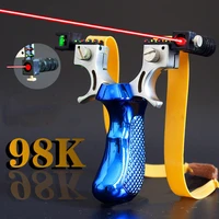 2021 new style big power high precision new outdoor hunting slingshot laser aiming slingshot using flat rubber band
