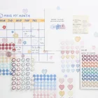 Kawaii милые цветные бумажные наклейки с милым сердцем DIY клейкие наклейки детский подарок Скрапбукинг Украшение для дневника студенческие Канцтовары