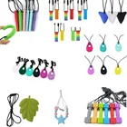 Жевательное ожерелье Сенсорное, силиконовая Жевательная подвеска, обучающая и развивающая игрушка, жевательное ожерелье для прорезывания зубов у детей, при аутизме, тревоге