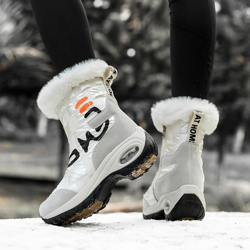 

Winter Women Ankle Boots Waterproof Keep Warm Black Snow Boots 2021 New Ladies Zip Boots Chaussures Femme Booties Platform