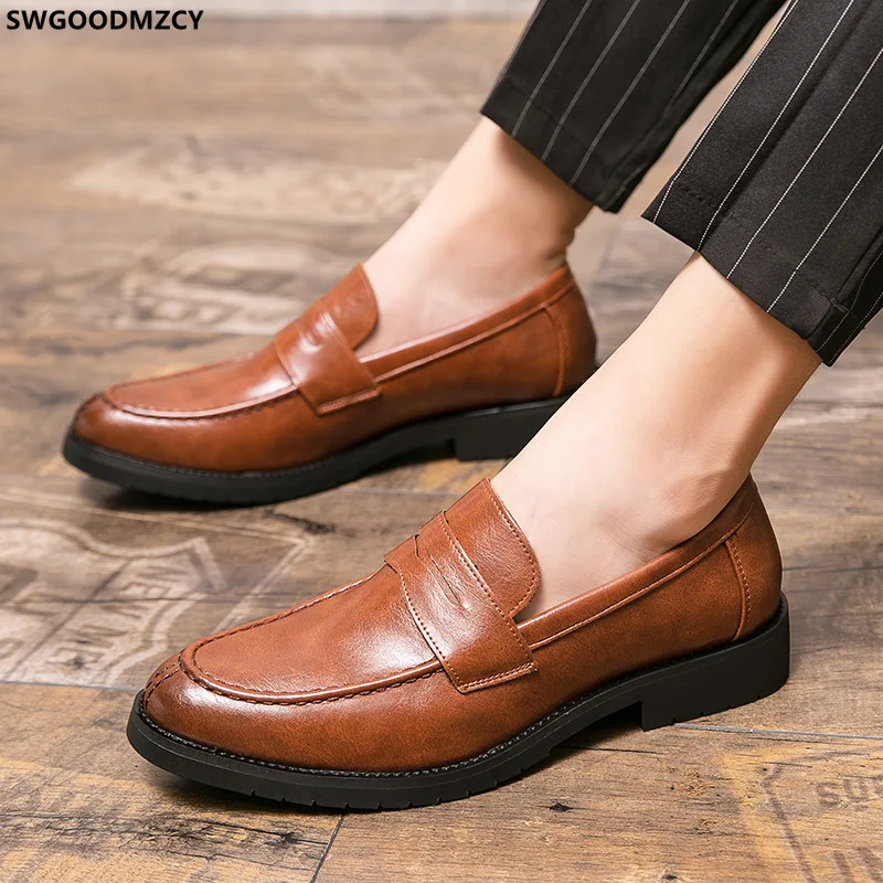 

Penny Loafers Men Dress Shoes Italian Formal Men Shoes Leather From Italy Wedding Shoes Men 2022 Zapatos De Hombre De Vestir