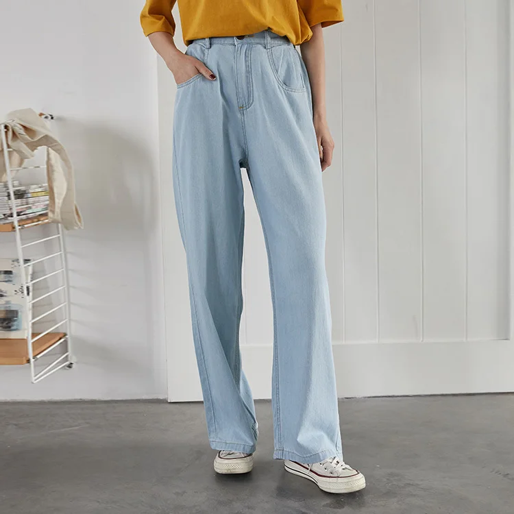2020 светильник цветные джинсы mujer женские летние широкие брюки с высокой талией