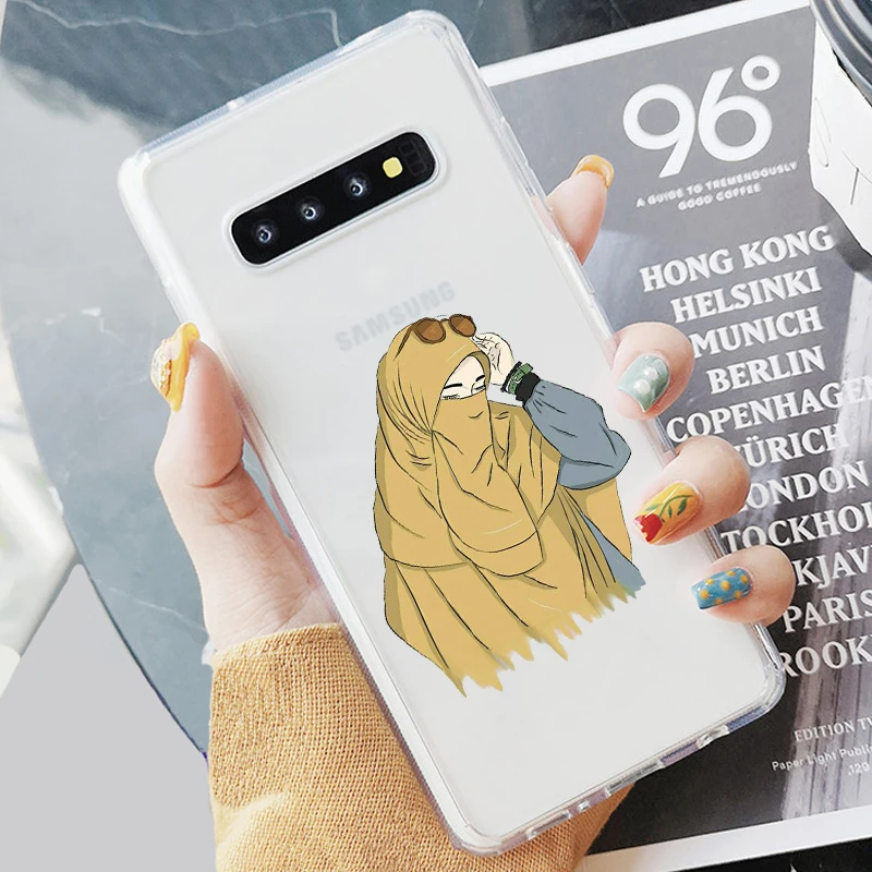 Роскошный силиконовый чехол для телефона с изображением женщины в хиджабе лица