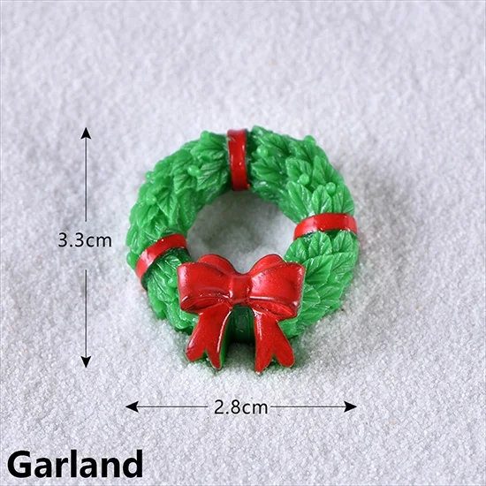 Garland 1 шт. подарок микро бонсай для пейзажа Сказочный Сад домашний Декор Фигурка снеговика Мини Санта Клаус рождественские украшения аксессуары - Цвет: Garland