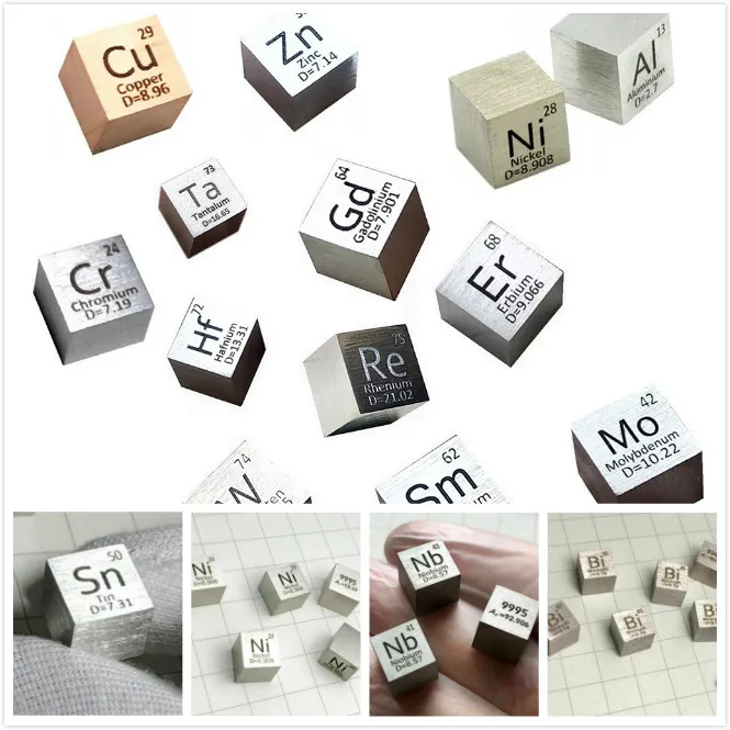 

Element Cube Density Daily Metal 10/25.4/25mm Collection Copper Cobalt Nickel Copper Zinc Tin Carbon Tungsten Hobby Display