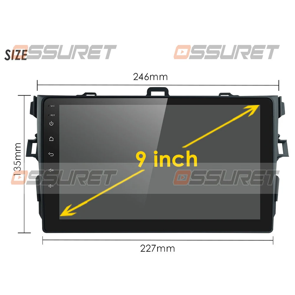 Автомагнитола 2 din android 10 мультимедийный плеер для Toyota Corolla E140/150 2007 2008 2009 2010 2011 2012 2013