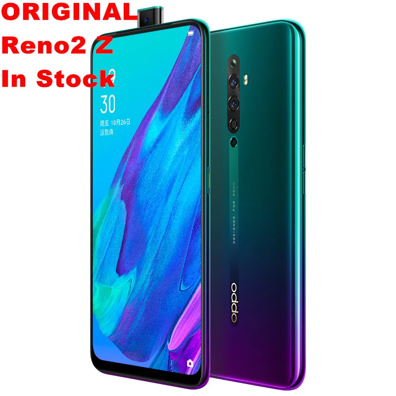 Мобильный телефон Oppo Reno 2 Z 4G LTE 6 5 дюйма 2340X1080 8 Гб ОЗУ 128 ПЗУ 48 Мп + 16 VOOC 3 0 Reno2