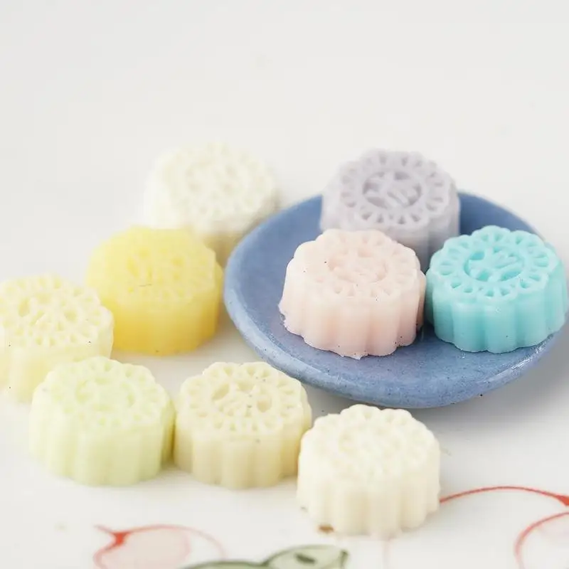 

8 Pcs 1:12 Dollhouse Miniature Toy Mini Moon Cake Cookies Candy Food Toy Match For Forest Animal Family Collectible Gift