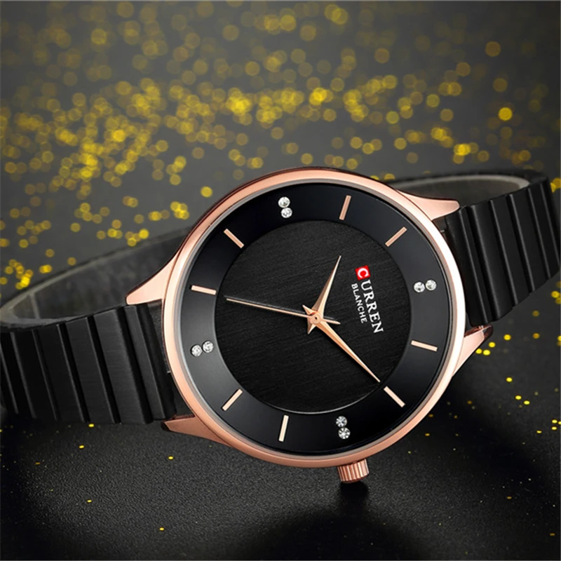

Elegant Women Watches New Quartz Stainless Steel Wrist Watch Ladies Fashion Diamond Femal Clock Relogio Feminino 9041