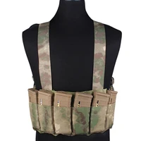 emersongear fast tactical chest rig vest apron h type combat airsoft vest with 6 rifle magazine bag hunting chest rig em2390