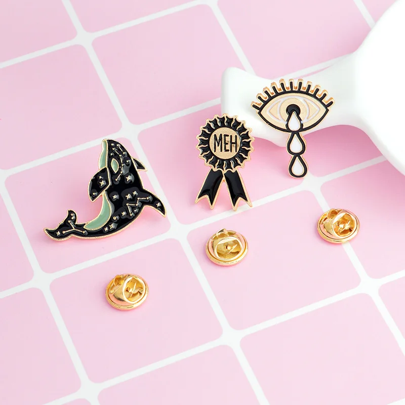 

Dolphin Film Enamel Pins Collar Backpack DIY Badge Brooch Accessories