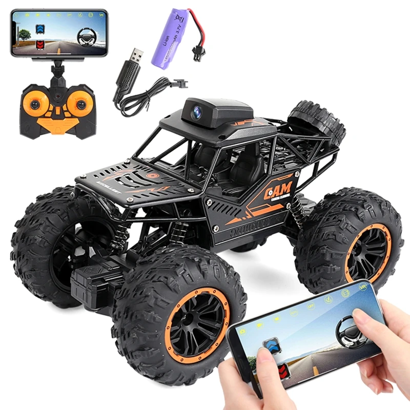 

2.4G Controller APP Remote Control WiFi Camera High-speed Drift Off-road Car 4WD Double Steering Buggy RC Rock Crawler