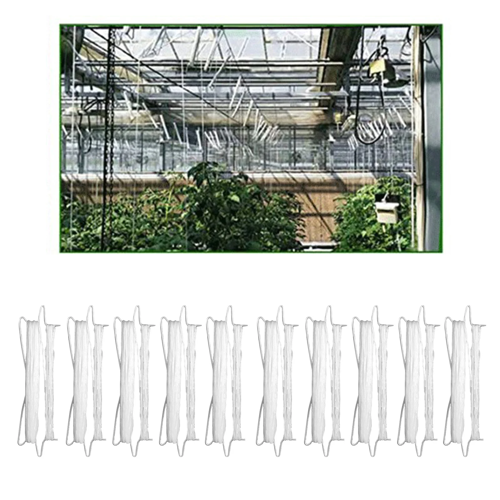 

10x двойные томатные крючки со шпагой для зажимов для подвязки томатов, зажимы для растений, решетки предотвращают выпадение Cluster