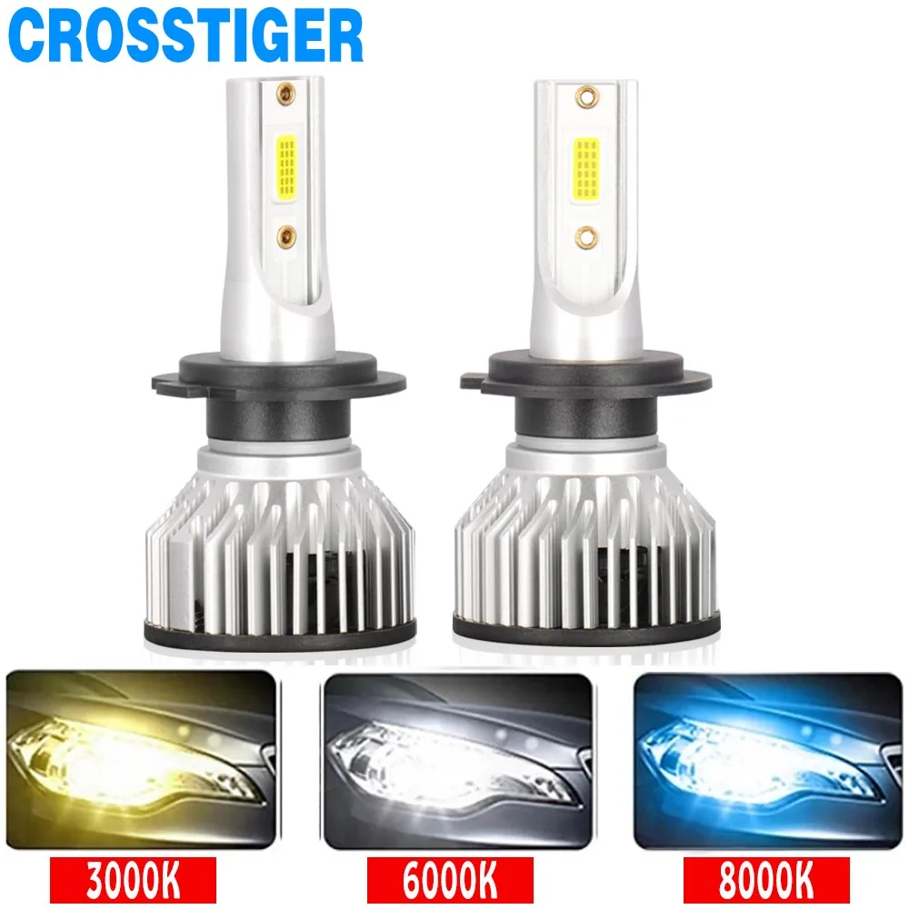

LED Headlight H7 Bulbs H11 H9 H8 H4 H1 9004 9005 9006 9007 HB2 HB3 HB4 HB5 Car Headlamp 3000K 6000K 8000K Auto Turbo Fog Lights
