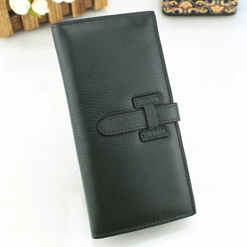 

Leather Fashion Ladies Long Wallets Women Zipper Clutch Buckle Wallet female Coin Purse Documents Credit Card bags