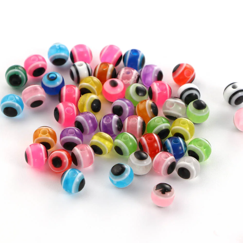 

50pcs/lot 6mm 8mm Mixed Color Artificial Fish Eye Beads Fishing Beads DIY Kit Bass Fishing Tackle