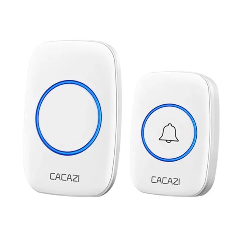 

CACAZI 60 Chime 110DB 300M Wireless Doorbell Waterproof Remote EU AU UK US Plug Smart Door Bell Battery 1 2Button 1 2 3 Receiver