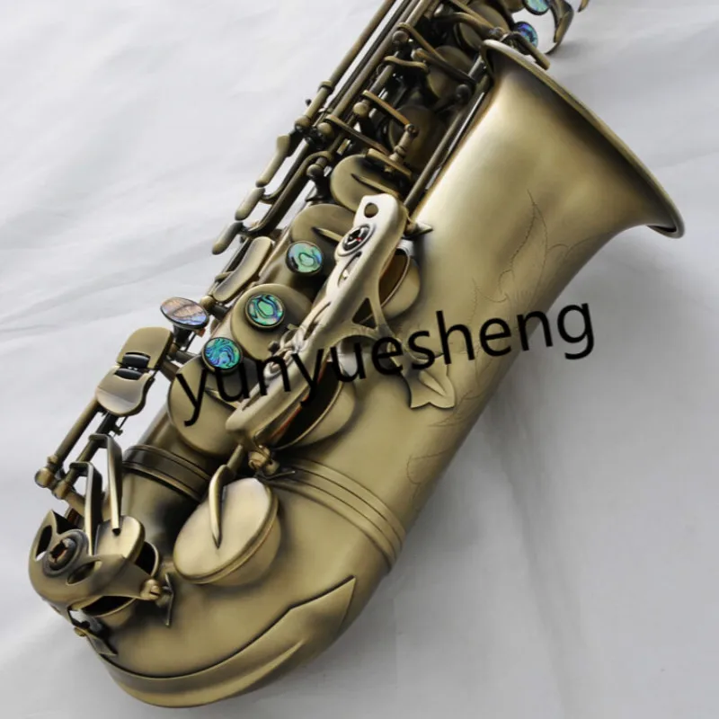 Профессиональный античный альт саксофон свернутый Note отверстие Eb Sax High F # с