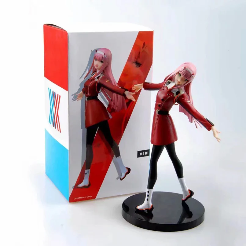 

21cm japanese anime pink hair Zero Two PVC Action Figure Toys anime national team Zero Two figure Decoration toys for kid gift